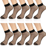 Lot de 20 paires de Chaussettes Taille Basse Transparentes pour Femme - Livraison offerte