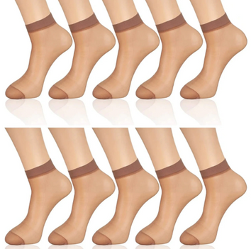 Lot de 20 paires de Chaussettes Taille Basse Transparentes pour Femme - Livraison offerte