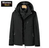 Veste Doudoune Coupe-vent Imperméable avec capuche 3 en 1 pour Femme - Livraison offerte