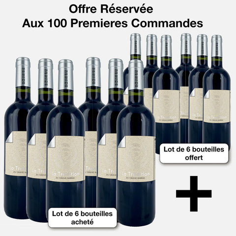 lot de 6 bouteilles château du Grand Barrail Cuvée Tradition +  6 bouteilles château du Grand Barrail Cuvée Tradition offertes - Livraison offerte