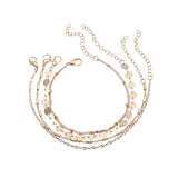 Lot de 4 bracelets en 1 en Or 18 carats "Elodie" - Livraison offerte