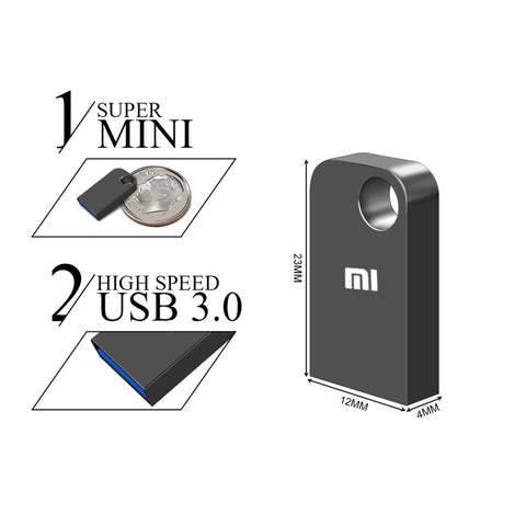 Mini clé USB 3.0 en métal Capacité MAX - 2TO + Adaptateur USB-C offert ...