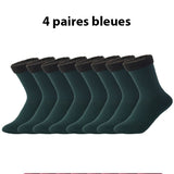 Lot de 4 paires de chaussettes thermiques fourrées cachemire - Livraison Offerte
