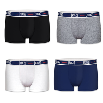 Lot de 4 boxers en coton de la marque Everlast - Livraison offerte