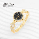 Coffret montre connectée et bijoux 8-en-1 (1 montre connectée avec 3 bracelets interchangeables + 1 bague + 1 bracelet + 1 collier + 1 paire de boucles d’oreilles + 1 montre design classique) – Livraison offerte