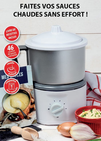 Saucière électrique 650W - 1 Litre - avec livre de recettes offert - Livraison Offerte