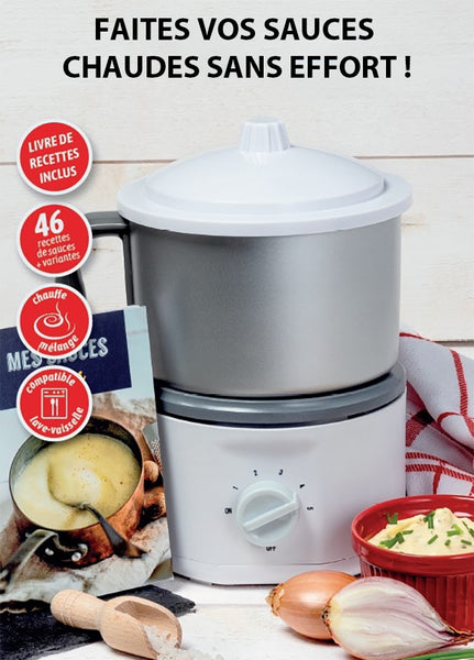 Saucière électrique 650W - 1 Litre - avec livre de recettes offert - Livraison Offerte